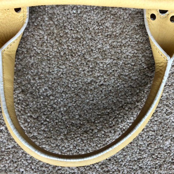 Cole Haan Village Satchel, Yellow Pebble Leather - Picture 8 of 16